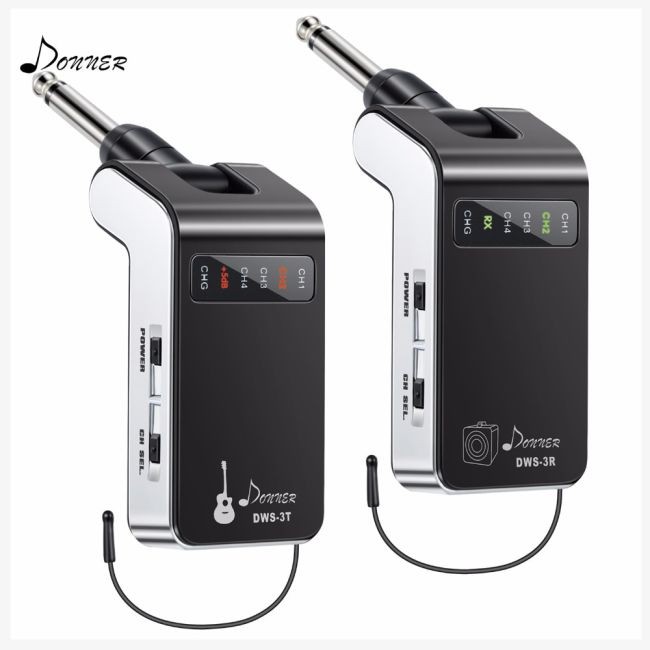 Jual New New Donner Rechargeable Guitar Wireless System Dws-3 Digital  Guitar Bass Audio Transmitter And | Shopee Indonesia