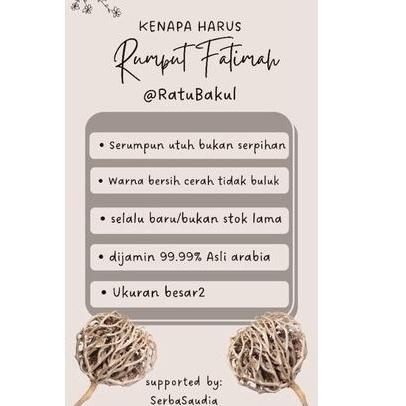

Terlaris rumput fatimah original kaff maryam fatimah asli W0V