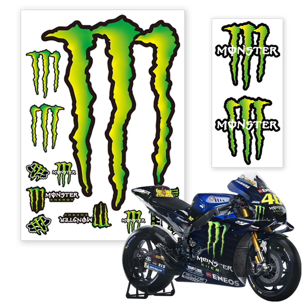 Monster Mobil Stiker Ukuran Besar Dimodifikasi Stiker Sepeda Motor Sepeda Mobil Unit Skuter Stiker