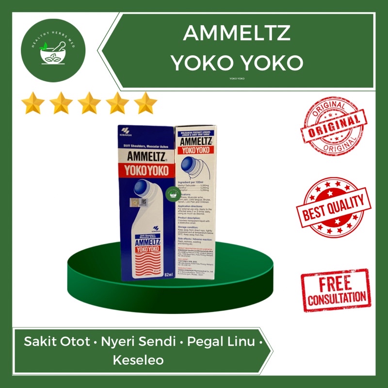Ammeltz Yoko Yoko Original Jepang Obat Gosok Keseleo Bengkak Cedera Patah Tulang Rematik Nyeri Sendi