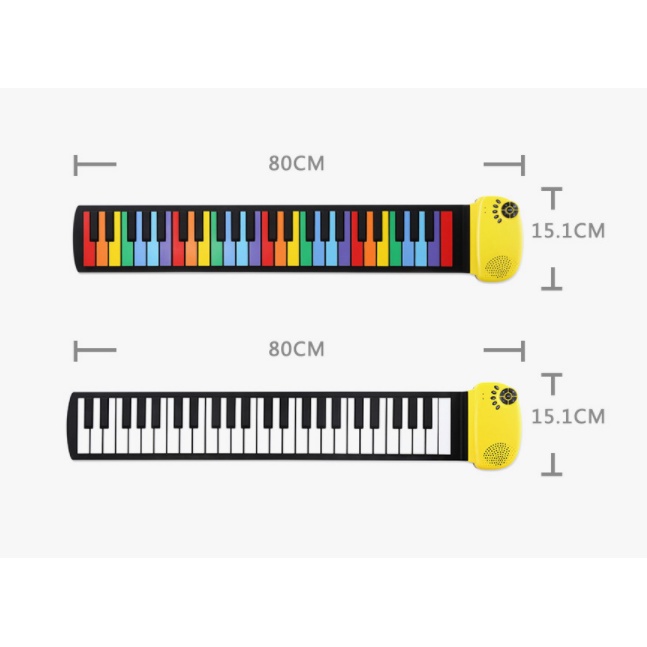 Piano Roll Portable bisa dilipat  gampang dibawah baterai cas