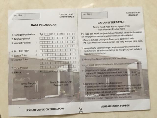 Kasur Lipat Inoac 200x90x10 Cm