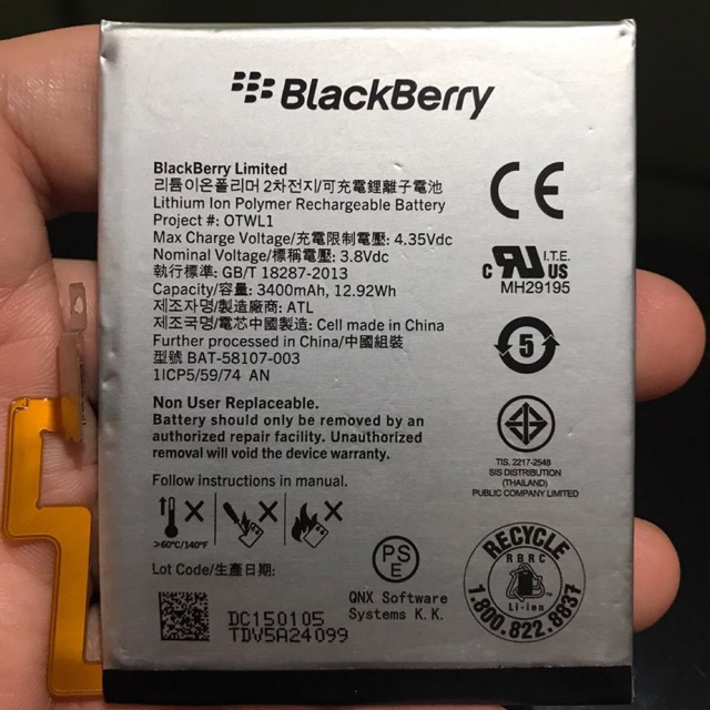Baterai Battery BlackBerry BB 9800 Original 100%