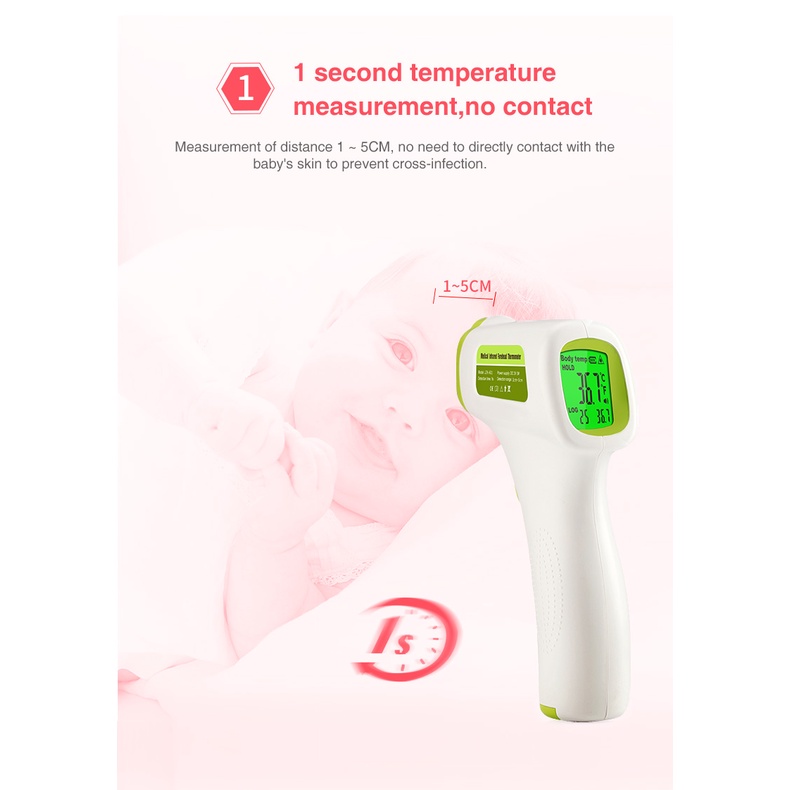 Vinero Jziki Termometer Infrared Digital Gun No Contact Medical