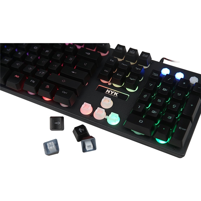 NYK KR-201|KR201 GAMEMASTER Keyboard GAMING Rainbow Back Light - FullSize