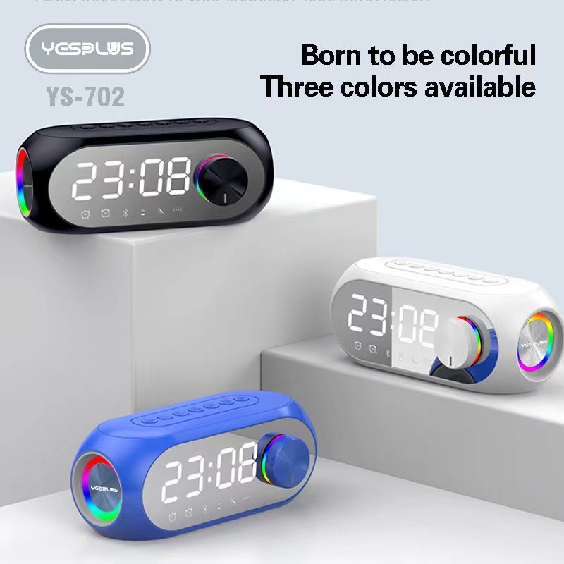 MIINII Speaker Bluetooth YS-702 Alarm Clock Night Light Stand LED Display