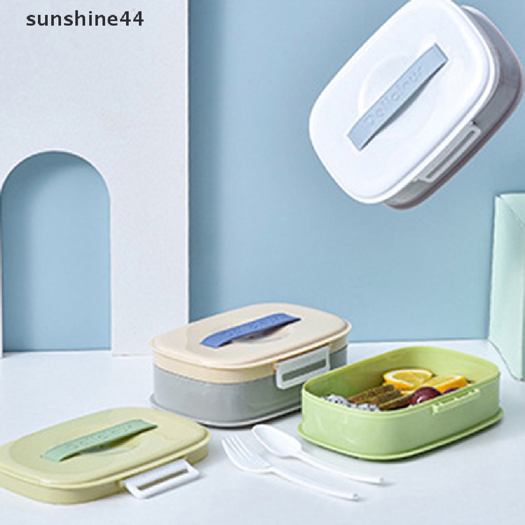 Sunshine Kotak Makan Bento Portable Dengan Kompartemen Untuk Piknik Anak