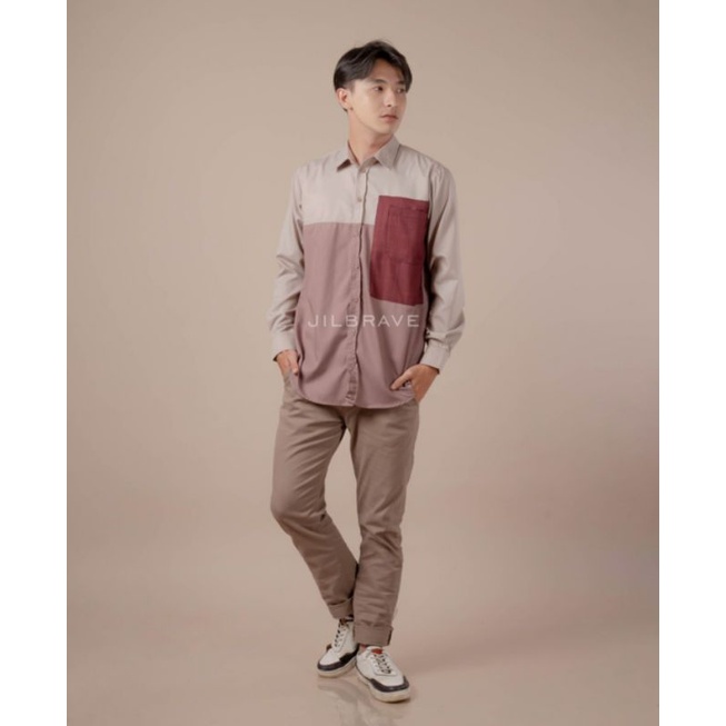 Raaya Series Rayyan Shirt Jilbrave / Baju Koko Dewasa Lengan Panjang Bahan Toyobo dan Latoya