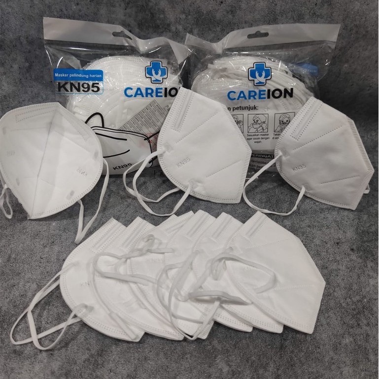 CAREION - MASKER KN95 5PLY CAREION PUTIH - 1 PAK ISI 10 PCS