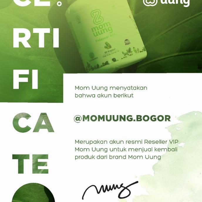 ASI Booster MOM UUNG BPOM HALAL HERBAL KELORCAP KELOR BOGOR 60 KAPSUL