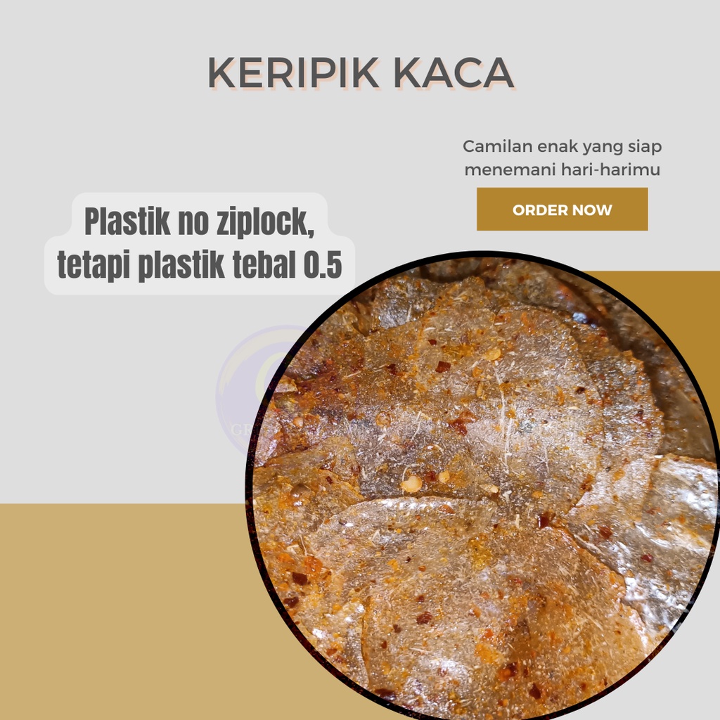 

Keripik/Kripik Kaca pedas 250gr