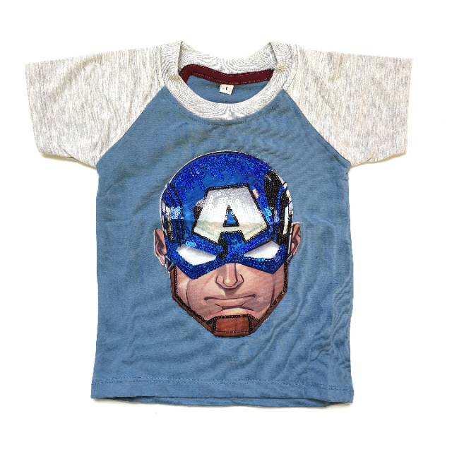 Kaos Anak Laki LED CAPTAIN AMERICA