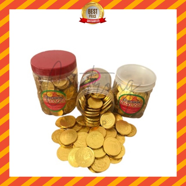 

Coklat Koin Emas 1 Toples/ Chocolate Coin Dollars/ Cemilan Cokelat Valentine