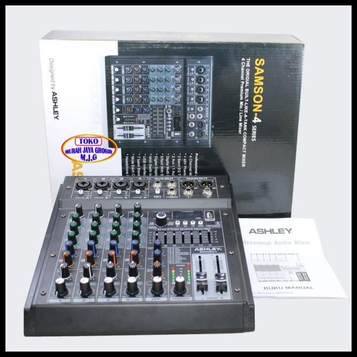 Mixer Ashley Samson 4 Mikser 4-Chanel Suport Usb Bloetooth Soundcard