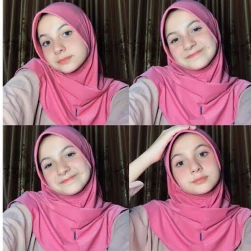 Bergo Hamidah Jersey Pet Lebar Menutup Dada / Hijab Instan Panjang Pet Lebar / Jilbab Sporty Salur