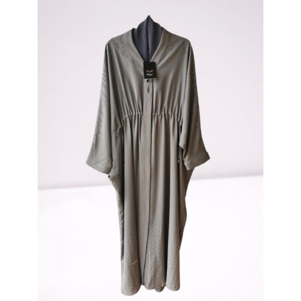 Hikmat Kaftan Abaya Grey - New