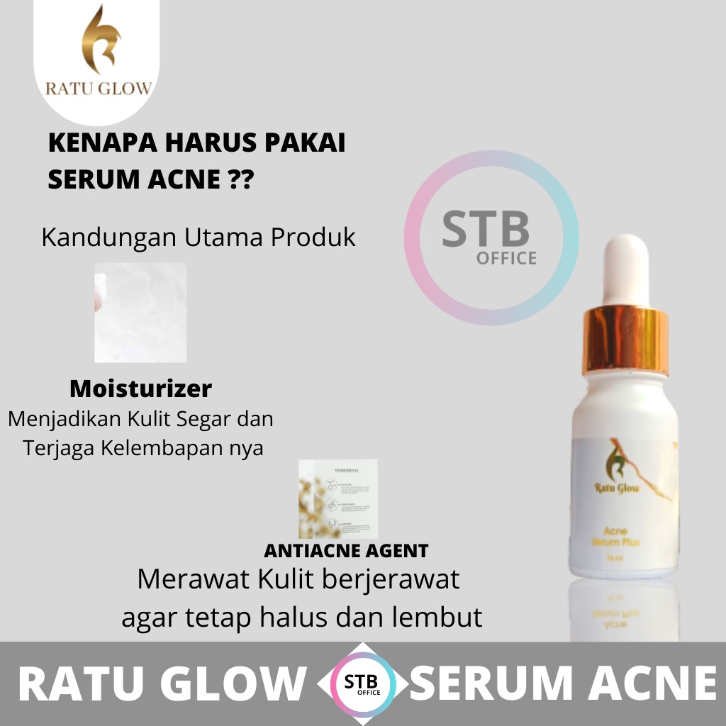 Ratu Glow Serum Acne Brightening Perawatan Pelembab Penghilang Jerawat Dan Bekas Jerawat Sebagai Muisturizer Kulit Wajah