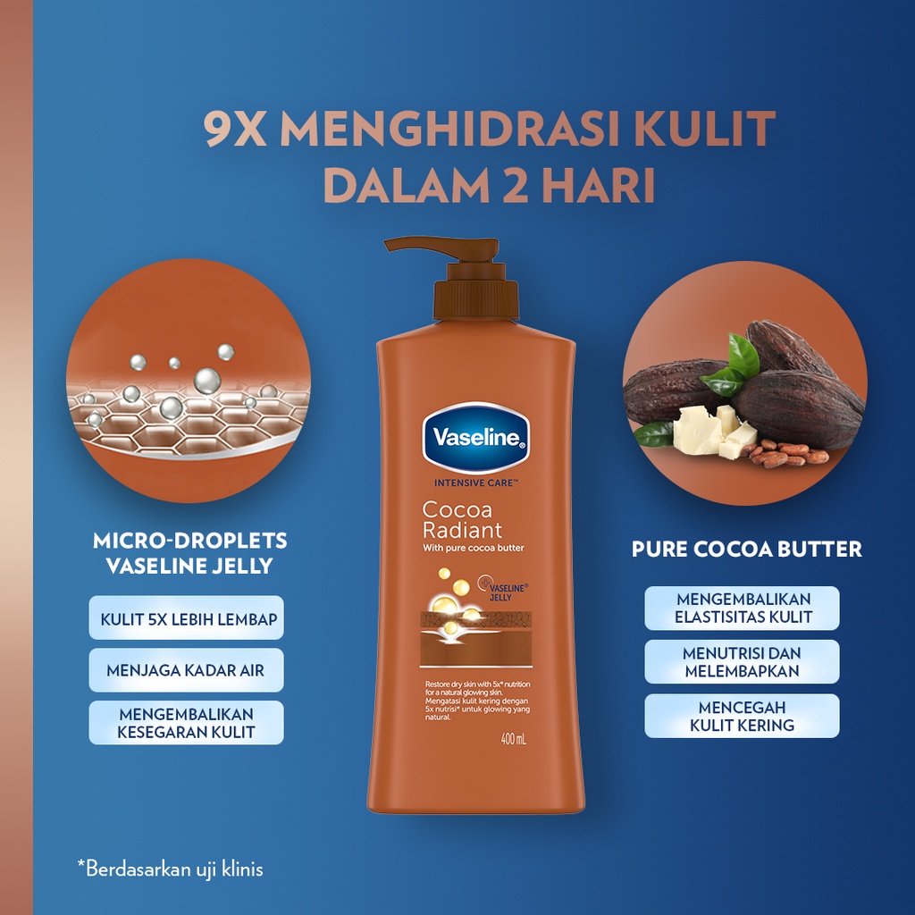 Vaseline Lotion Intensive Care Cocoa Radiant 400ml