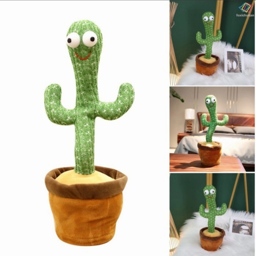 Boneka Kaktus Goyang Bersuara Mainan Dancing Cactus Talking Toys