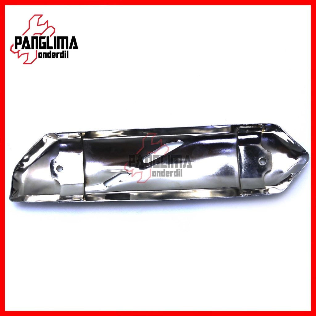 Pelindung Knalpot Jupiter Z New 115 2010-2013 Chrome Cover Tutup-Penutup-Tameng Kenalpot-Muffler-Exhaust