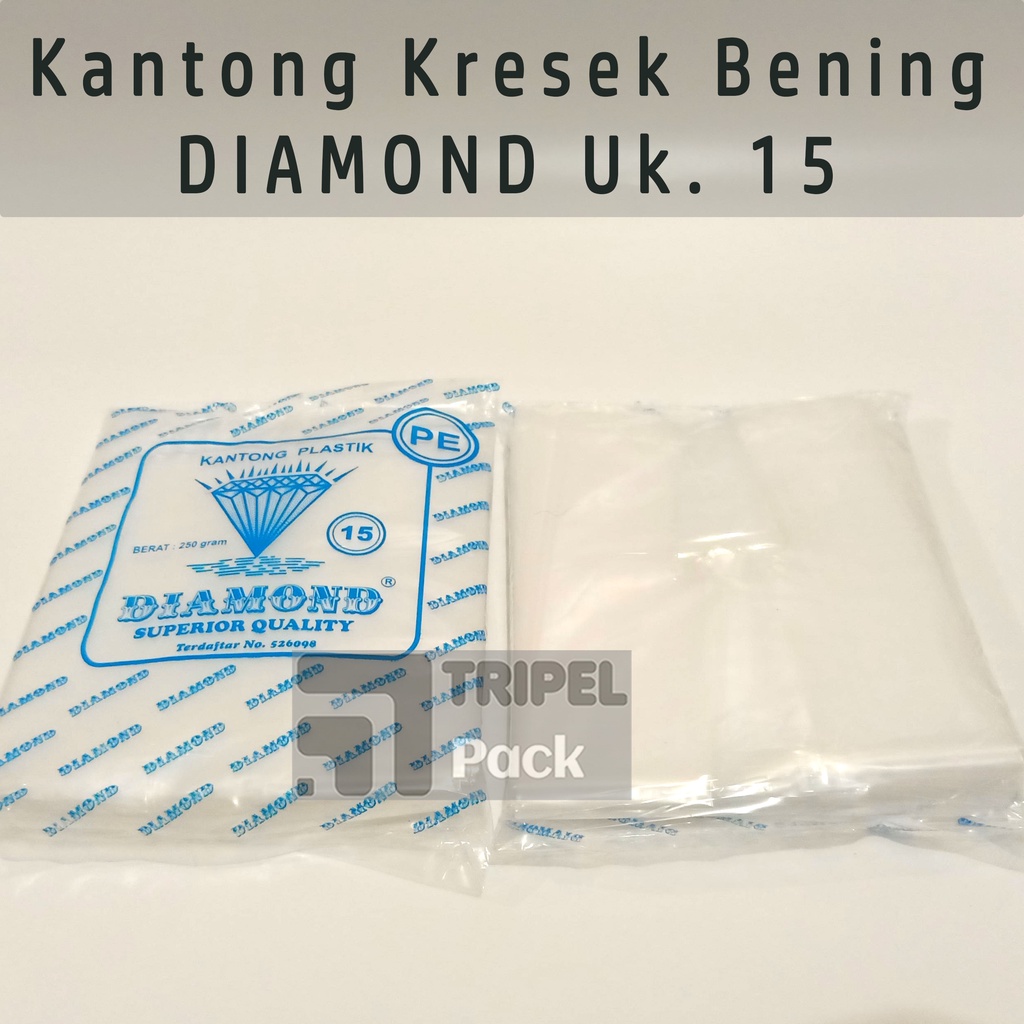 Kantong Kresek PE Bening Diamond 15 Food Grade