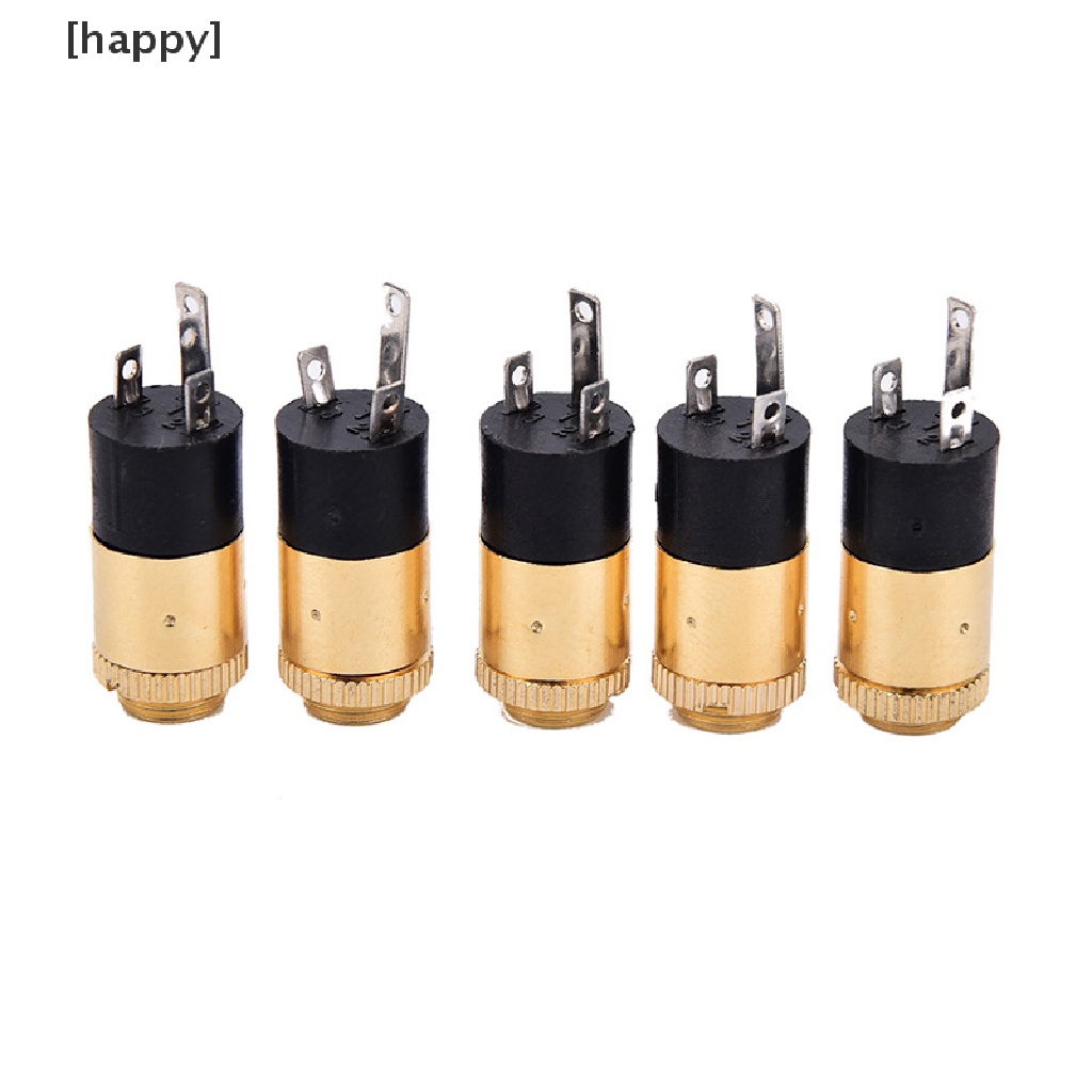 Ha 5pcs Pj392 Jack Audio 3.5mm Female Warna Emas Untuk Headphone