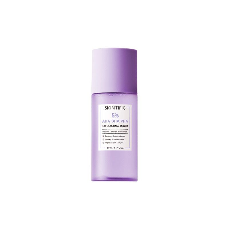 SKINTIFIC 5% AHA BHA PHA Exfoliating Toner 80ml