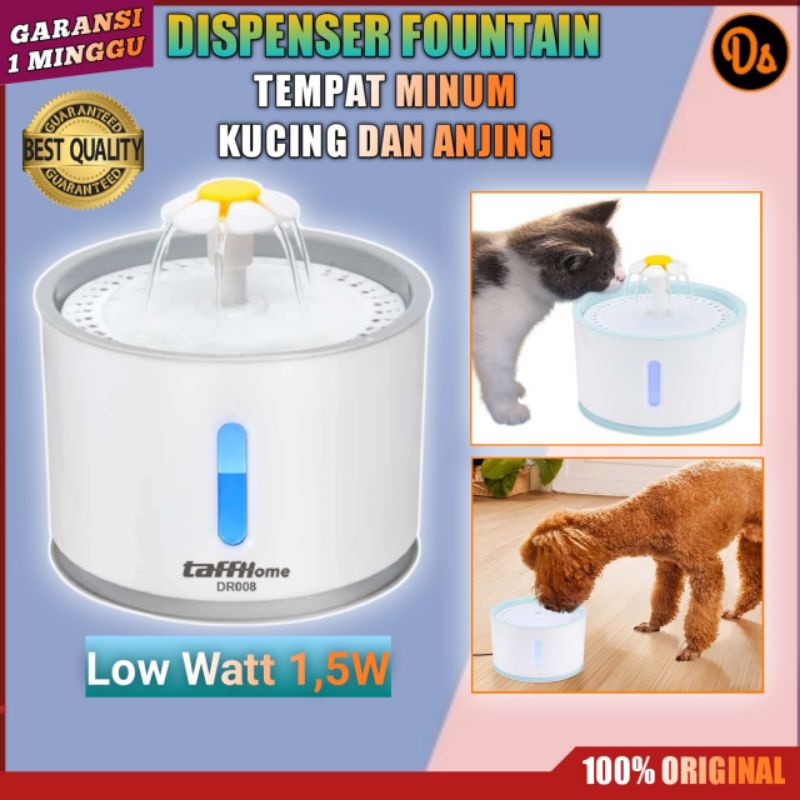 PROMO Water Dispenser Fountain Tempat Minum Kucing dan Anjing cat water fountain dispenser air minum kucing dispenser minum anjing tempat makan kucing dispenser tempat makan minum kucing water fountain kucing pet 2.4L TaffHOME 7RHX7MBL 7RHX7MGY