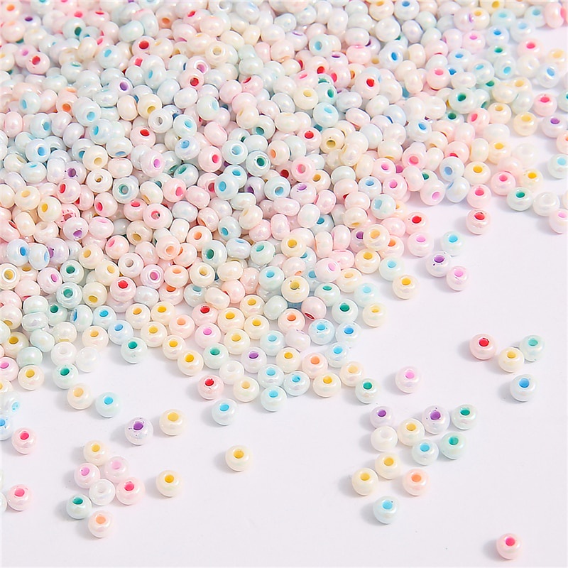 660pcs / Lot Manik-Manik Kaca Biji Susu Solid 3mm Untuk Aksesoris Perhiasan Anting Gelang Kalung