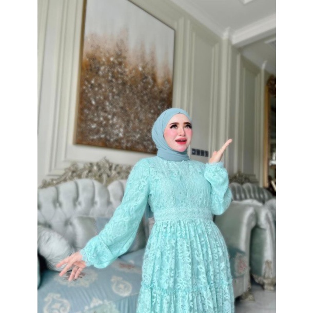 shellasaukia Dress brokat import premium