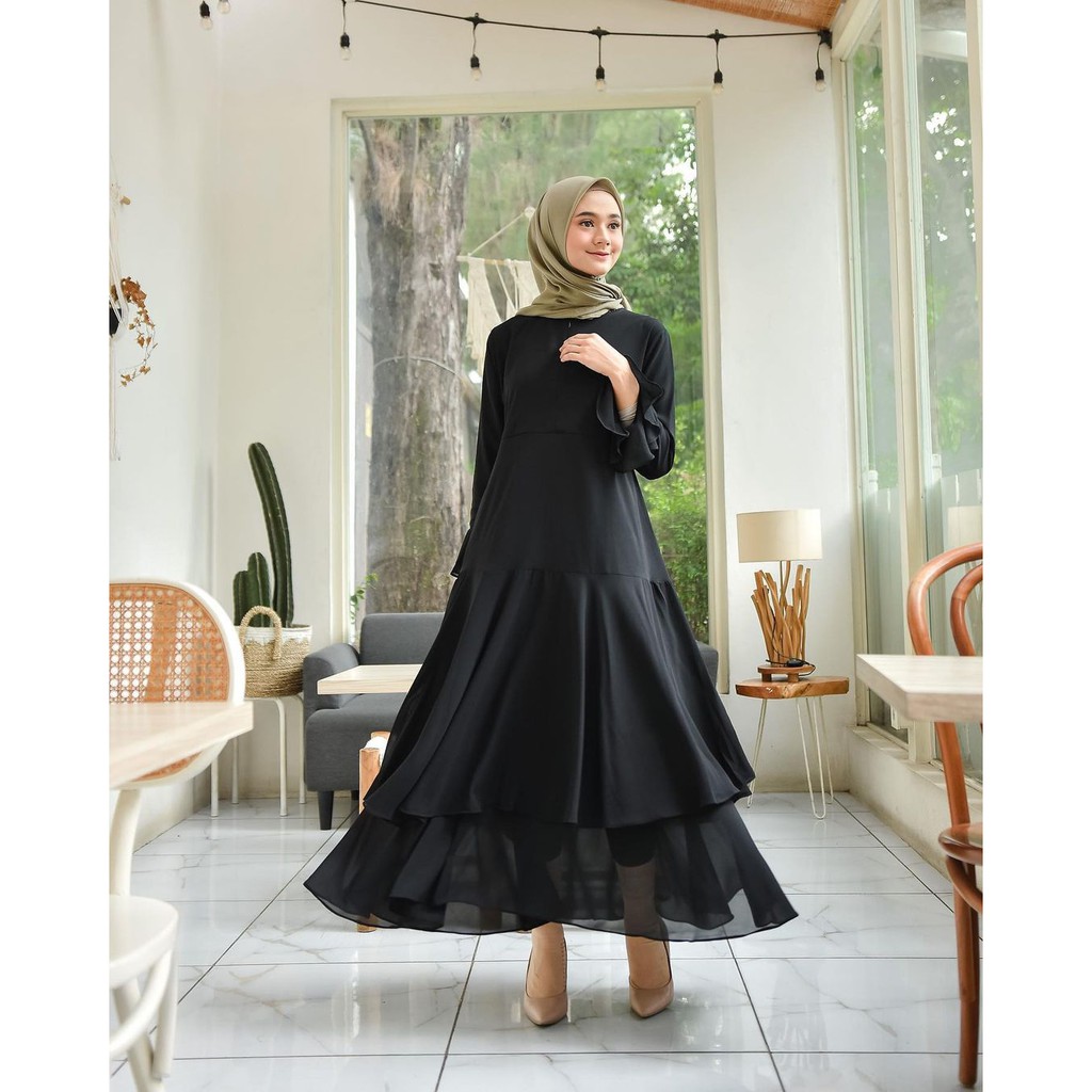 100% REALPICT misya dress terbaru // harga promo bahan ceruty babydoll // Malaysia basic gamis simple