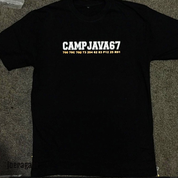 Kaos Tshirt Baju Combed 30S Distro STM CAMP JAVA 67 kaos custom pria wanita