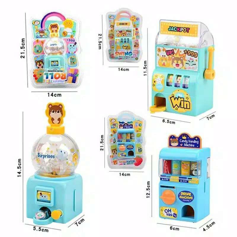 CR MB209 Mainan Anak Murah Mini Jackpot Swing / Candy Vending Machine Drink / Surprise Mini Roll-6