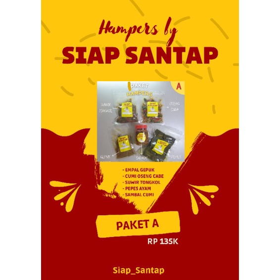

HAMPERS PAKET A SIAP SANTAP