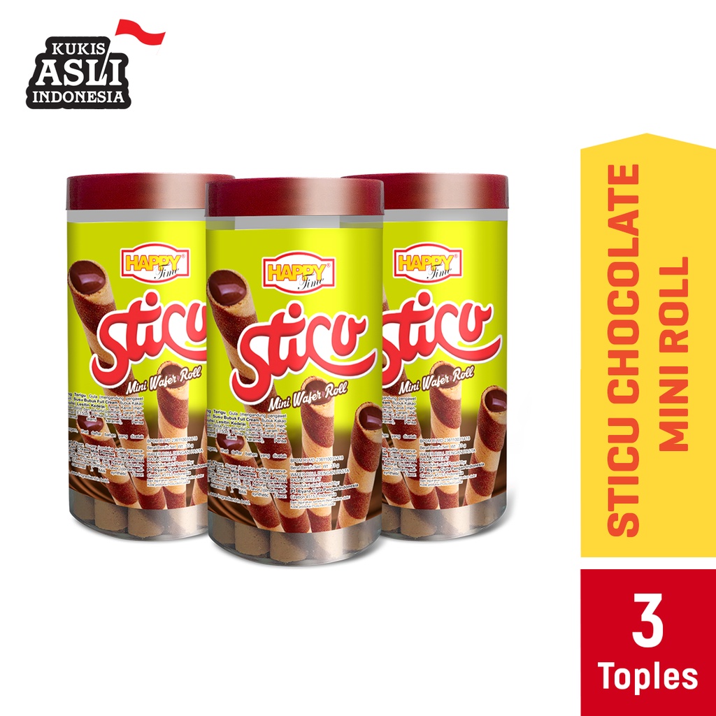 Happy Time Astor Sticu Mini Wafer Roll Chocolate (3 Toples)