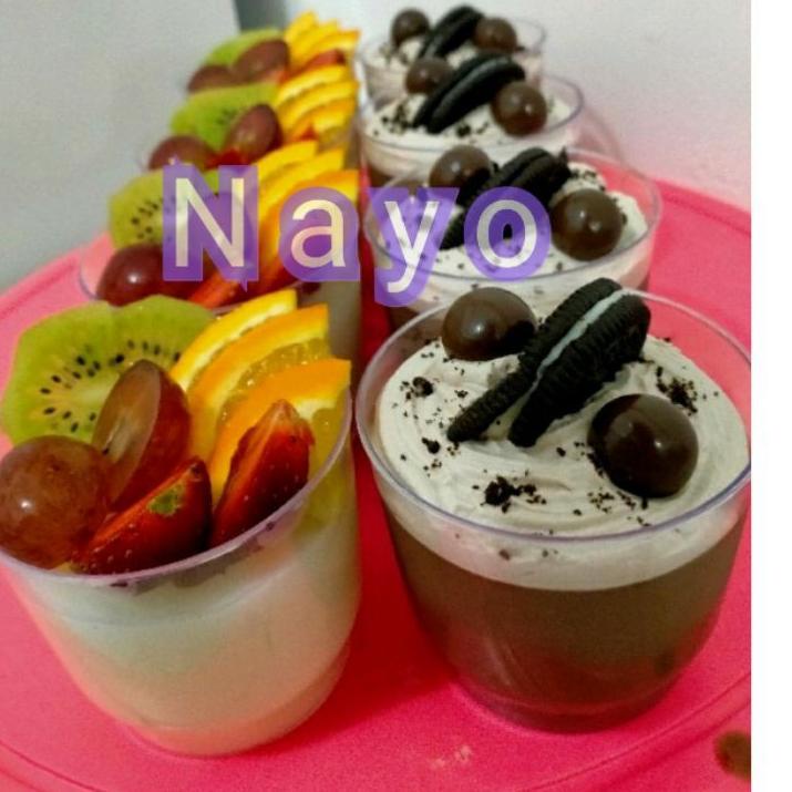⅍ Cup 150ml bening bahan PS (25 pcs) / Cup puding plastik / Cup jelly merpati ☋
