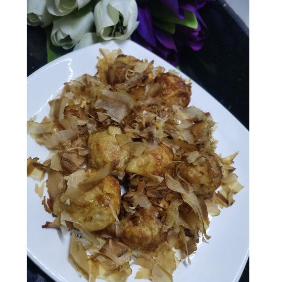 

L-UQU ♫♪ katsuobushi /katsuboshi / ikan cakalang serut / bonito flakes,Taburan ( ikan cakalang serut) Takoyaki ecer, tanpa MSG - bonito flakes grade A katsuobusi
