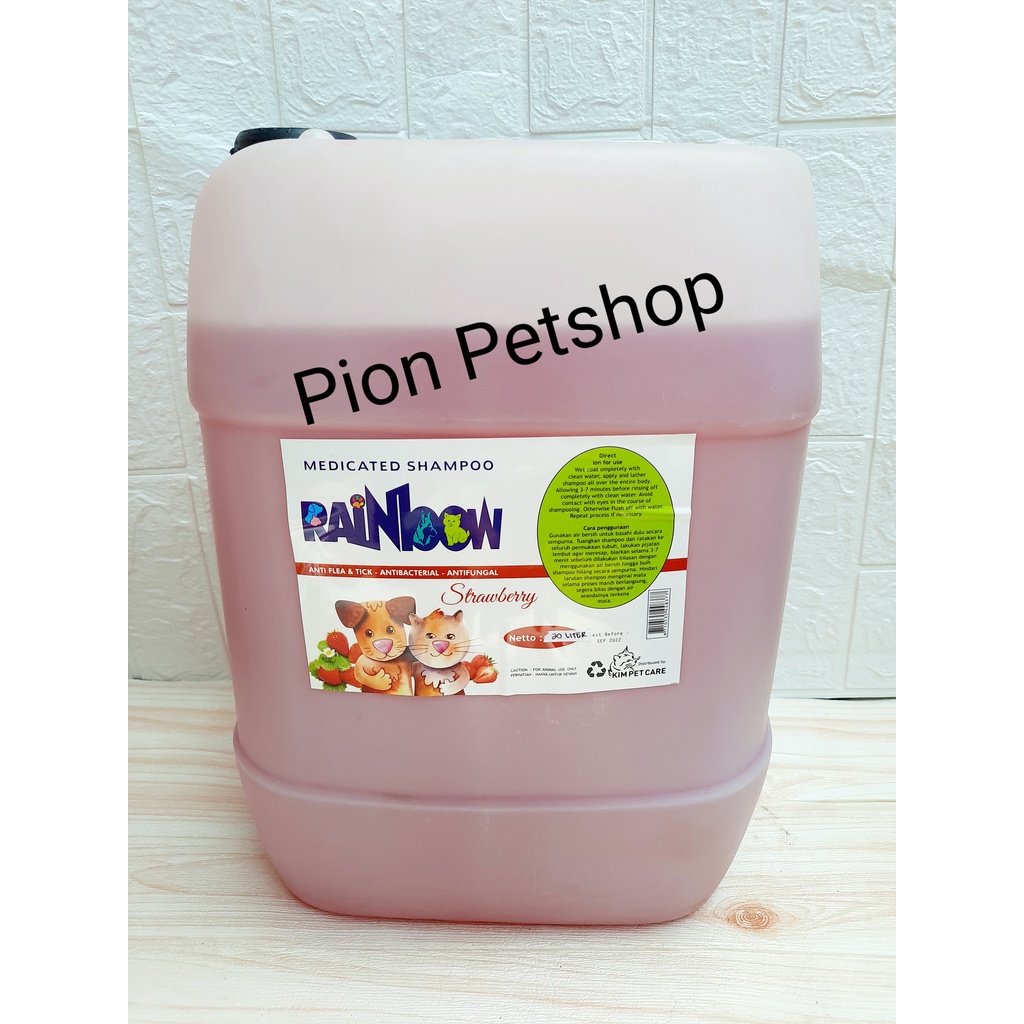 RAINBOW MEDICATED SHAMPO ALL IN ONE ( Anti Kutu, Anti Jamur, &amp; Anti Parasit Kulit) 20liter