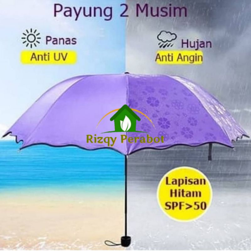 Payung 3D Magic Lipat/Payung Murah/Payung 3 Dimensi/Payung Magic/Payung Gagang Hitam