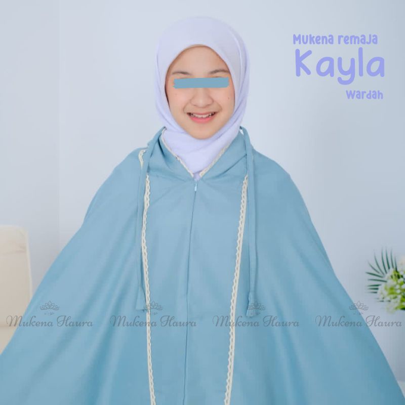 Mukena Remaja Tanggung Kayla 2in1 Resleting Dagu