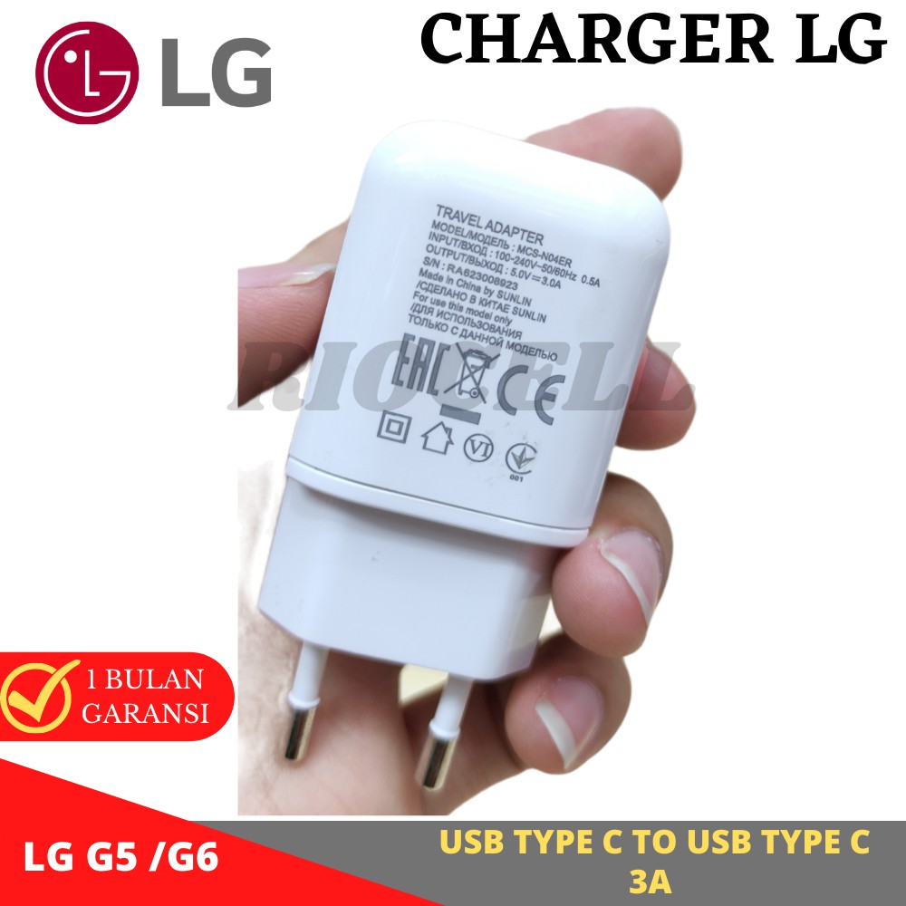 Charger LG USB Type C to Type C 3A.5V - LG G5 LG G6 ORIGINAL NEW 100%