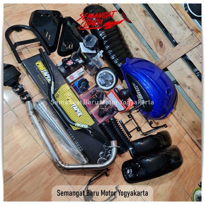 PAKET SCRAMBLER TIGER MEGAPRO GL REVO BAJAJ SCORPIO BYSON THUNDER