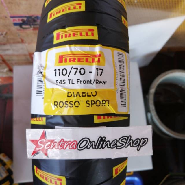 Ban Luar Pirelli Diablo Rosso Sport 110 70 Ring 17 Tubeless