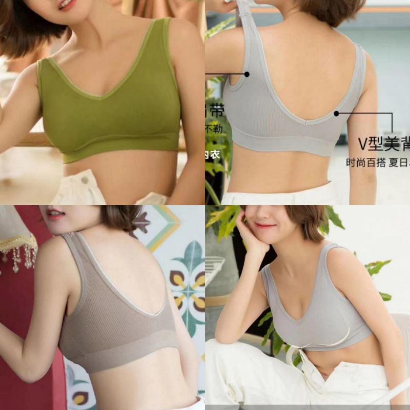 Kinarastorez - Bra busa push up seamless sport olahraga senam gym fitness wanita 611