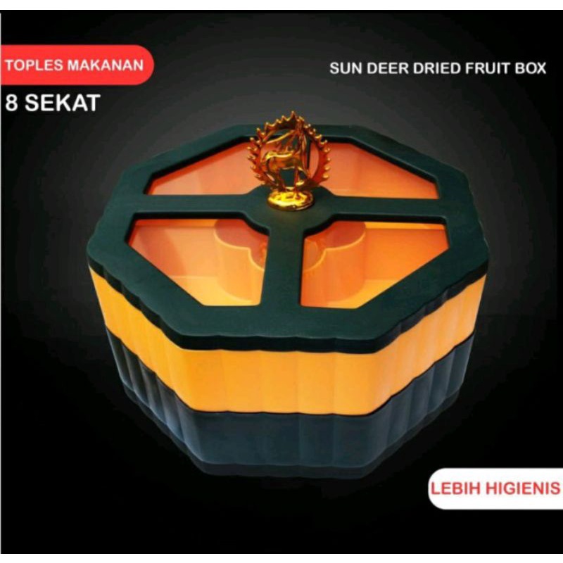 Toples Bunga Putar 2 susun Wadah kue putar 2 susun 5 sekat ready tempat makanan ringan cantik