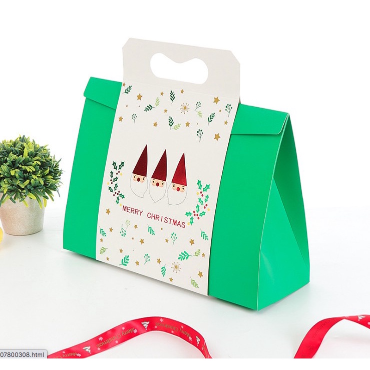 

KANTONG SOUVENIR TEMA 2L NATAL, KANTONG KADO MOTIF NATAL SANTA RUDOLF