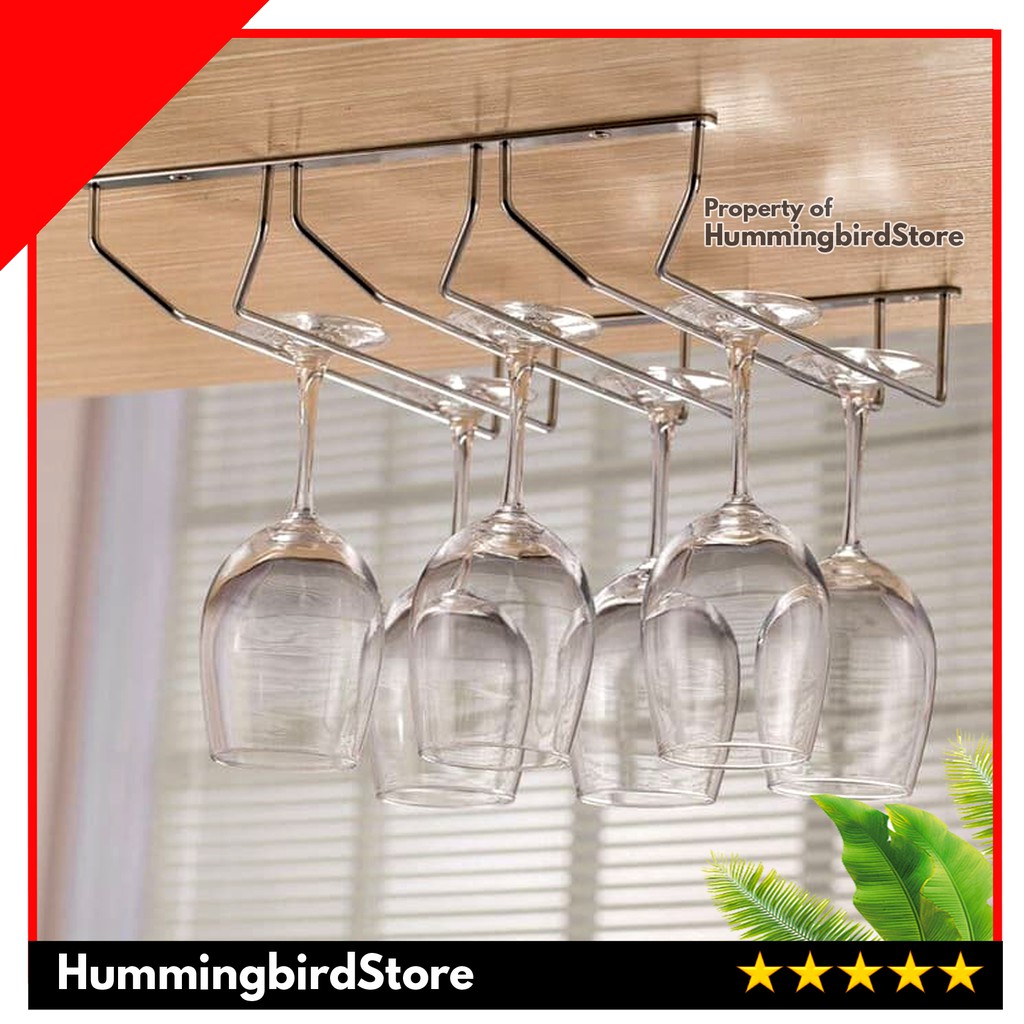  Rak  Gelas Gantung  Rak  Dapur Gantung  Glass Hanging Rack 