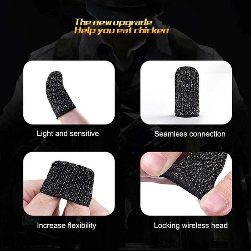 SEPASANG FINGER SLEEVE SARUNG JARI JEMPOL GAME PUBG FF TOUCH SENSITIF ANTI KERINGAT BASAH PREMIUM