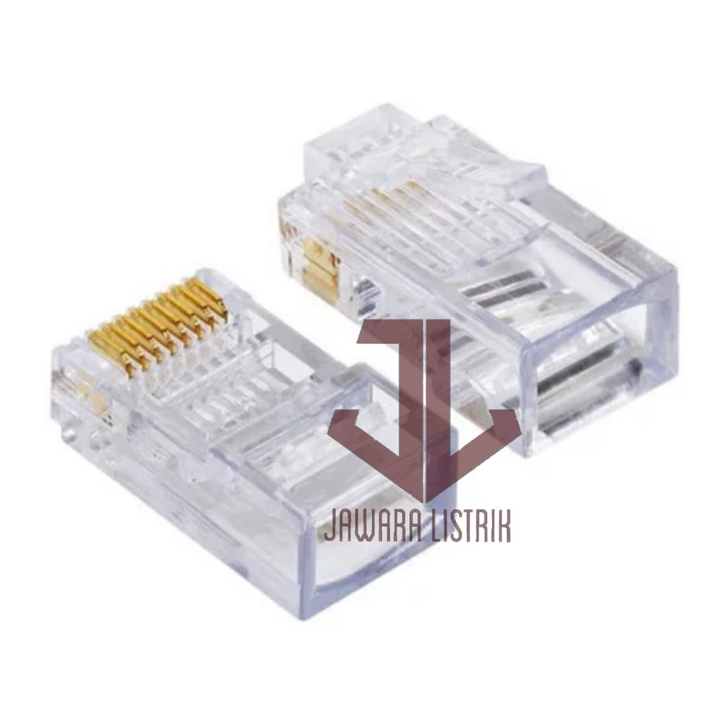 CONECTOR RG45 CAT5 JACK KONEKTOR RG45 KEPALA KABEL UTP LAN RG45 SATUAN
