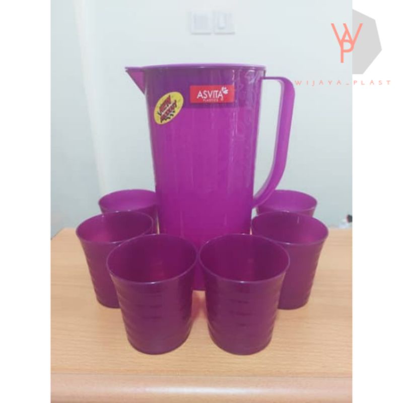 teko set /set teko dan gelas 6/teko set plastik/teko dan gelas plastik